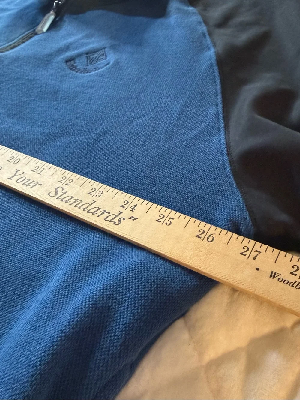 Vintage Izod Club International Tour Quarter Zip Sweatshirt Blue Black XL